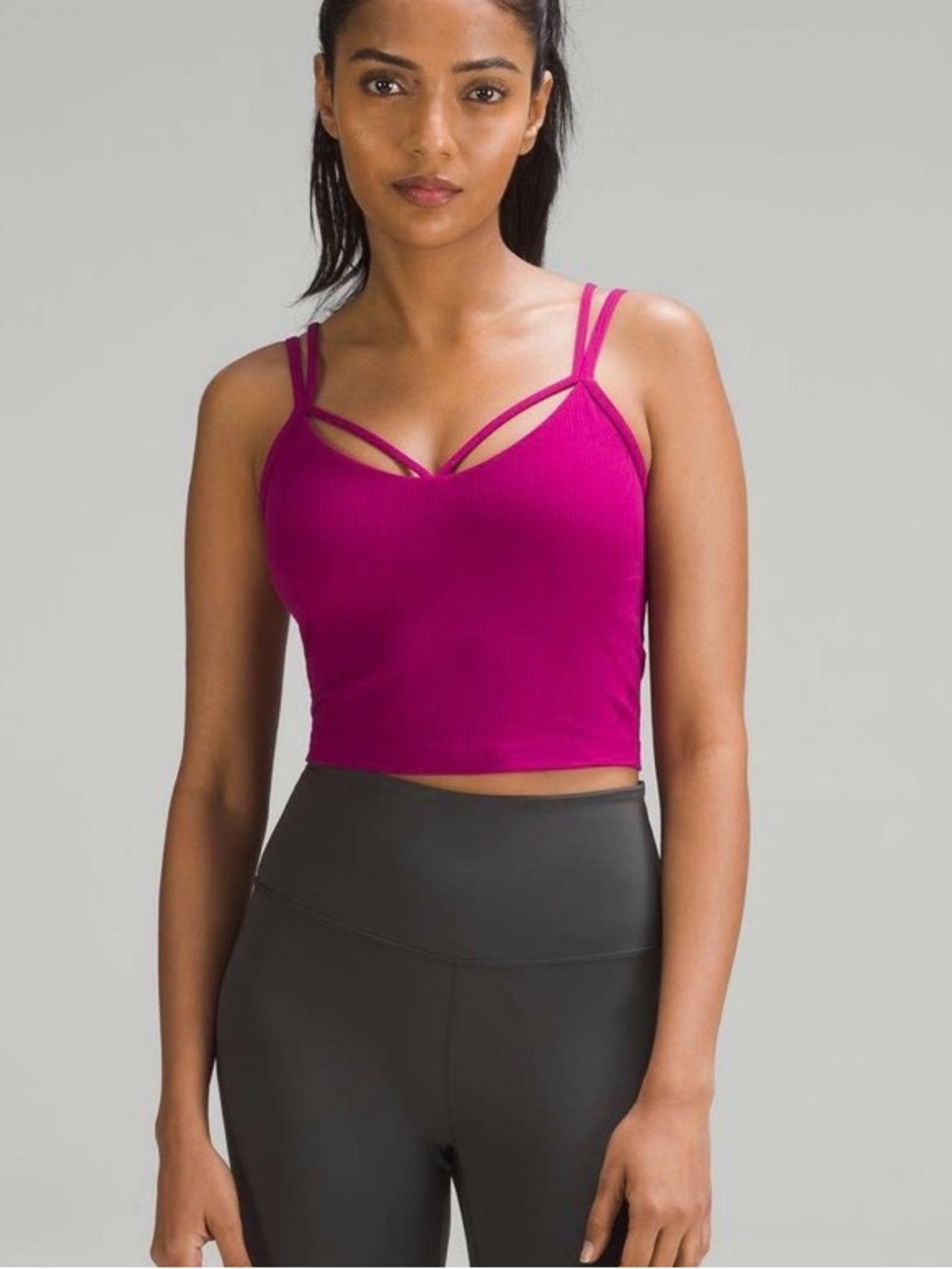 Lululemon Align Strappy Ribbed Tank Top Magenta Purple size 4